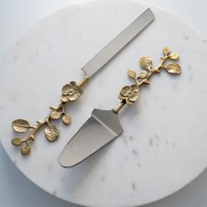 Gold Stainless Steel Set of Two Cake Servers