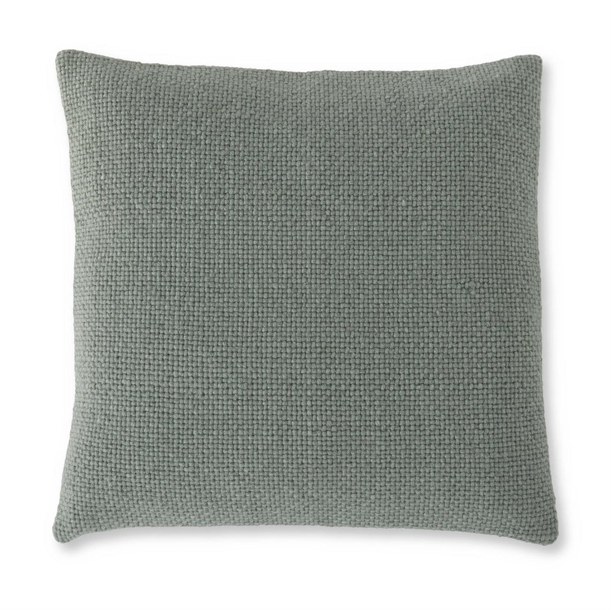 Square Green Woven Pillow