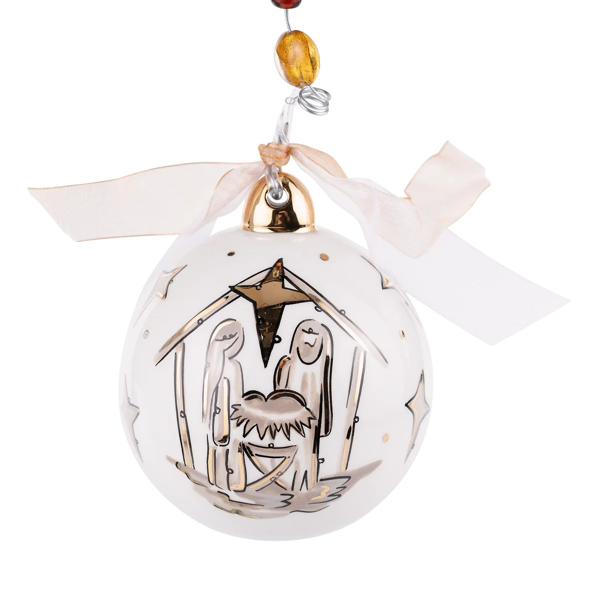 Gold Star Oh Holy Night Ornament