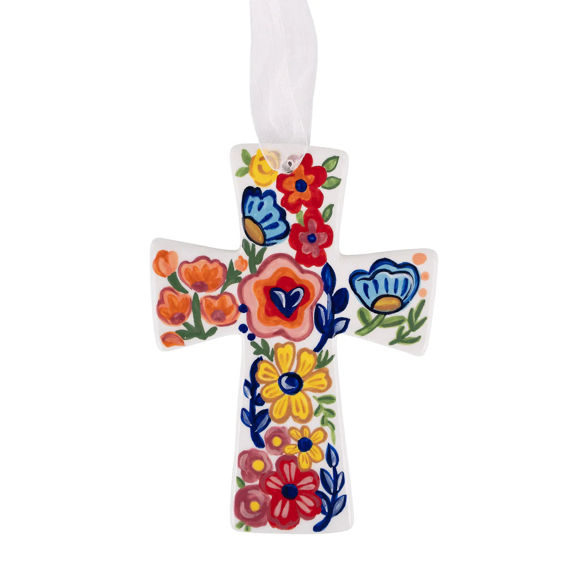 Garden Flowers Cross