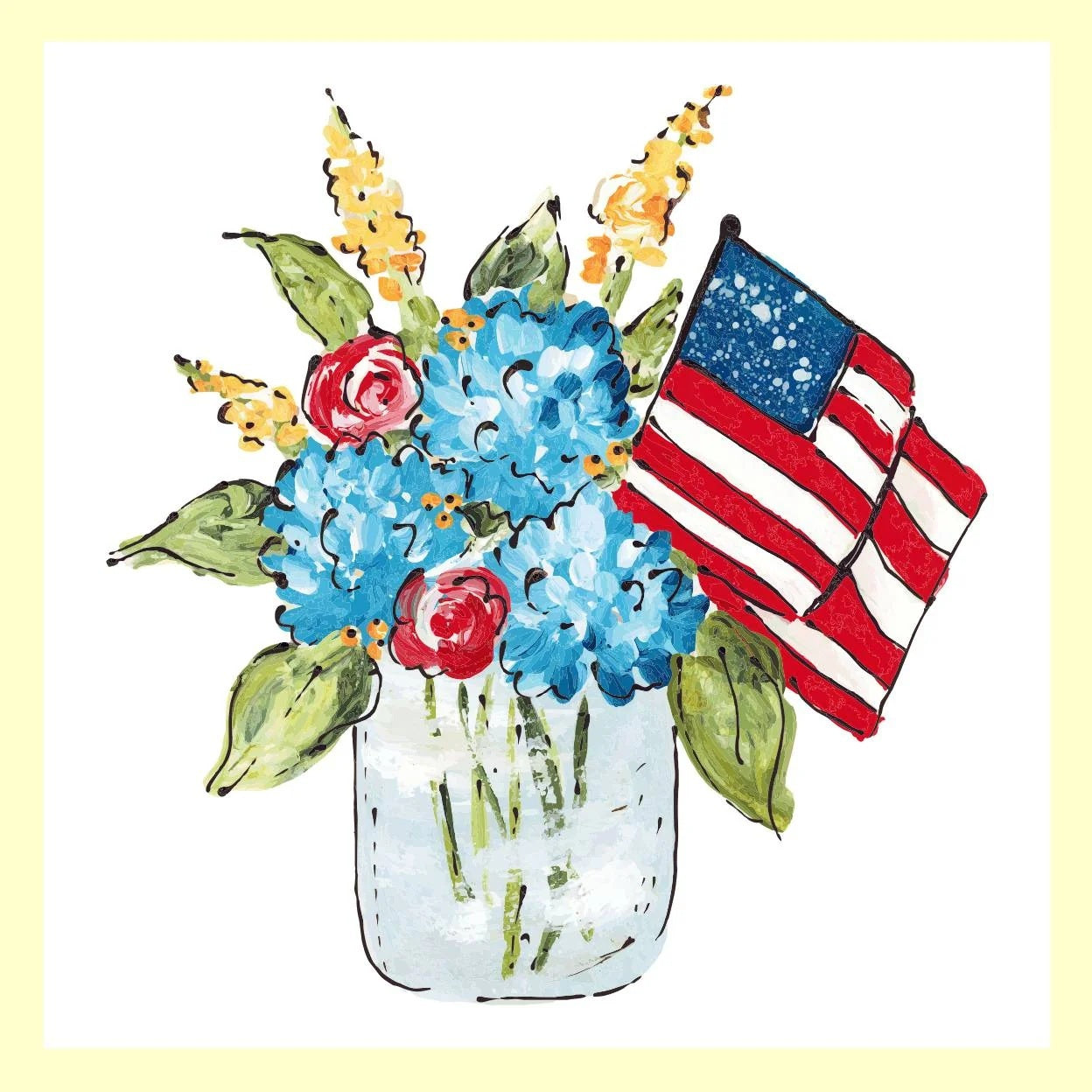 Floral Arrangement in Jar with Flar Square Swap