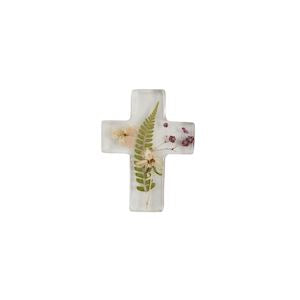 Dried Flower Resin Cross with Ferm