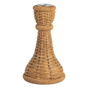 Woven Resin Taper Candle Holder
