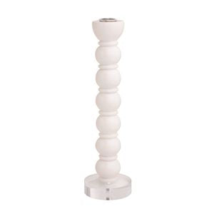White Bauble Taper Candle Holder