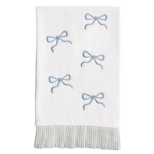 Bow Pleated Trim Towel