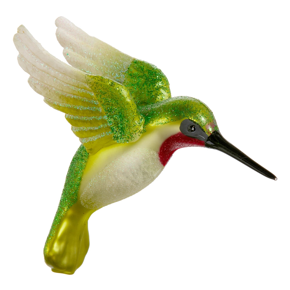 Glittered Hummingbird Ornament