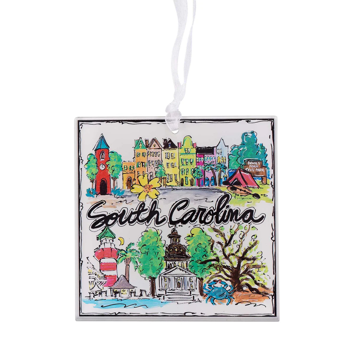 South Carolina Acrylic Ornament