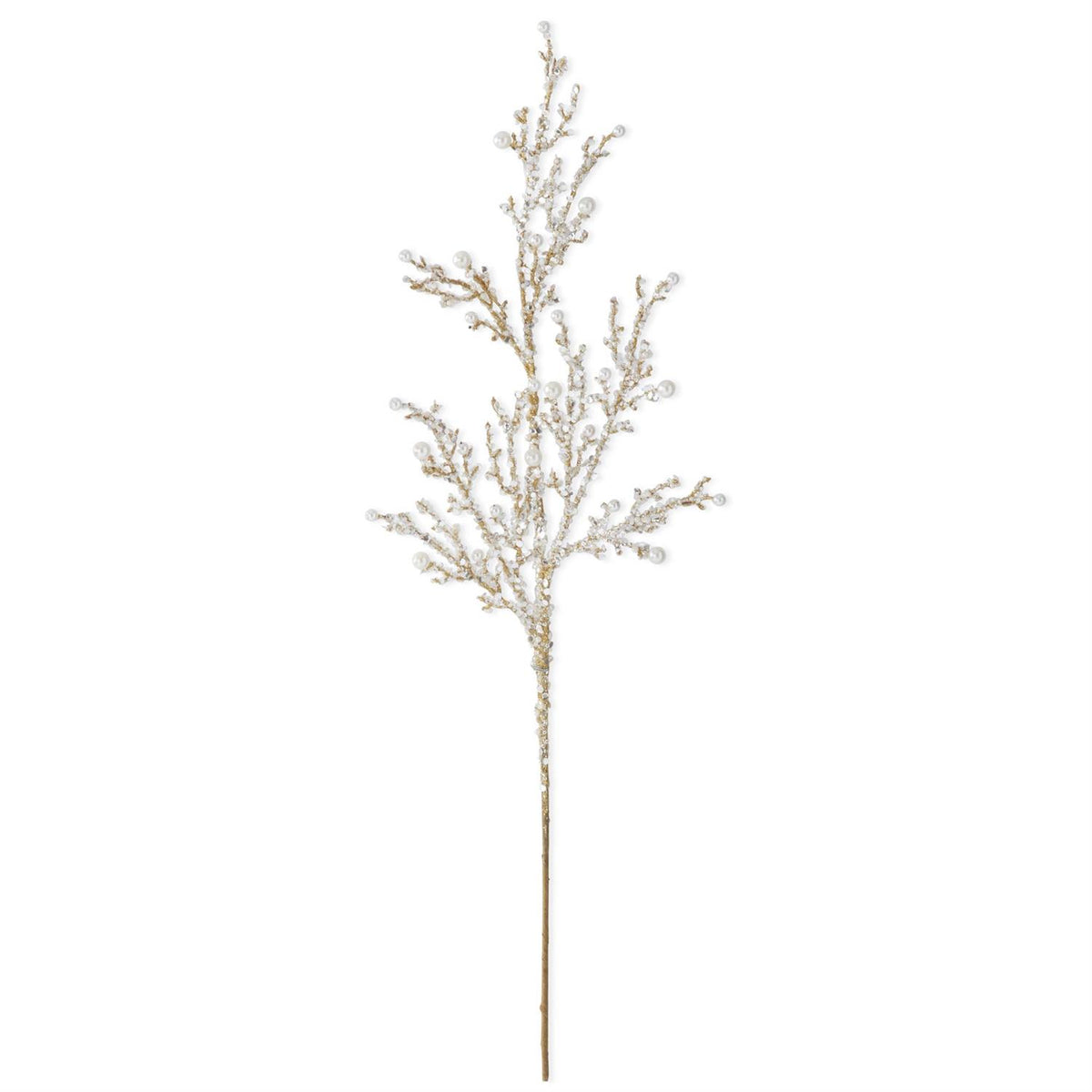 Resin Pearl Branch with Glitter Spray