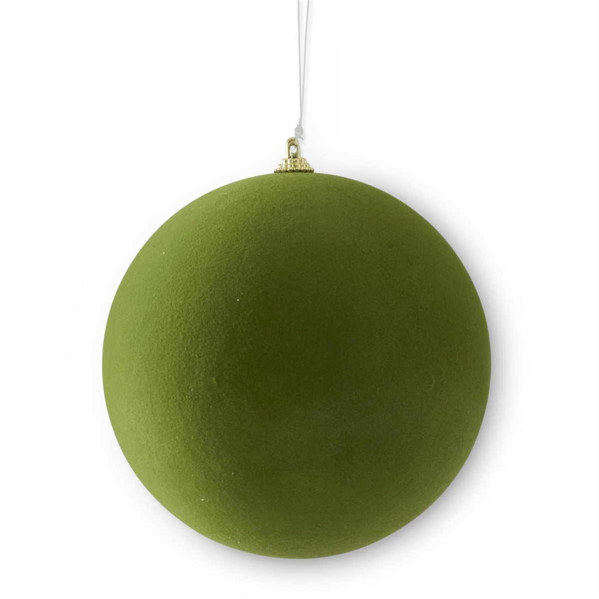 Green Velvet Shatterproof Round Ornament