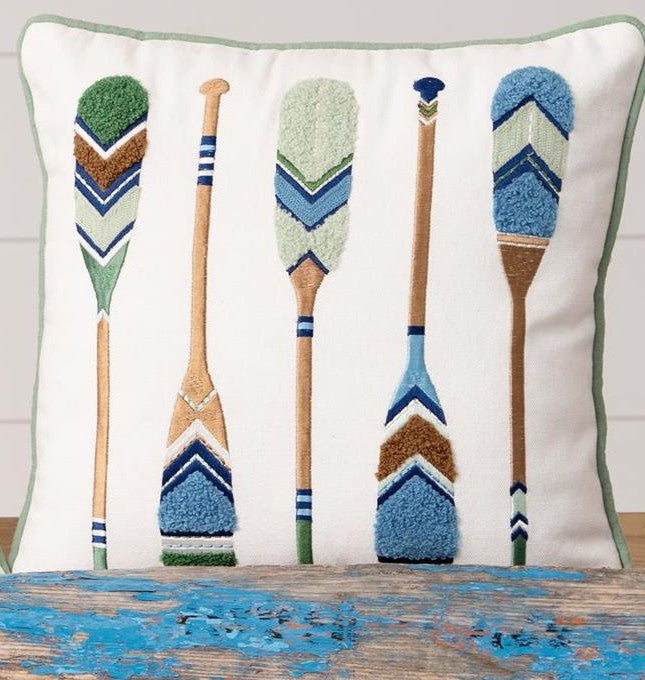 Embroidered Lake House Pillows