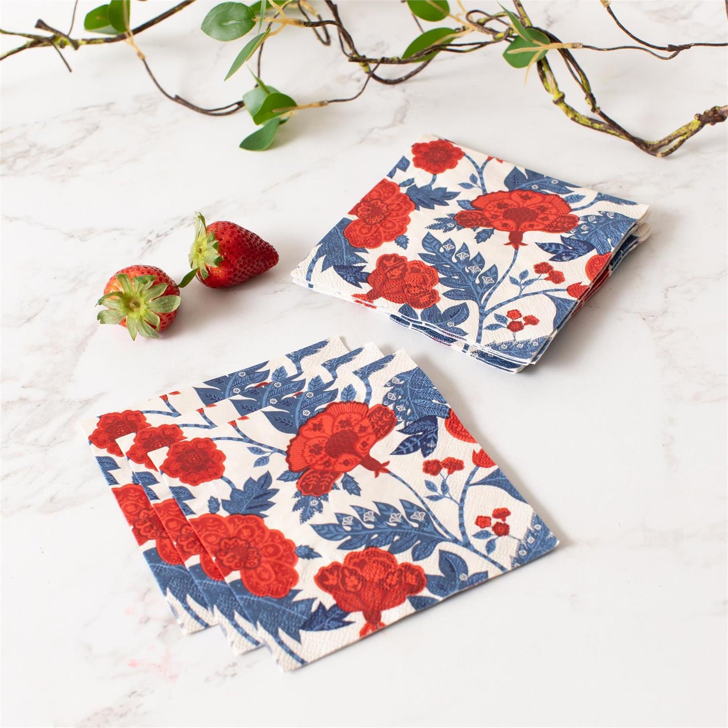 Americana Floral Beverage Napkins