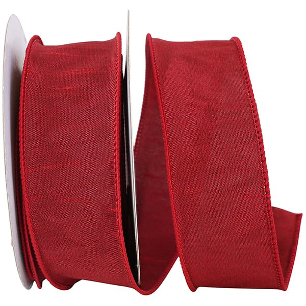 Scarlet Wired Ribbon - 1.5" x 10 yrds