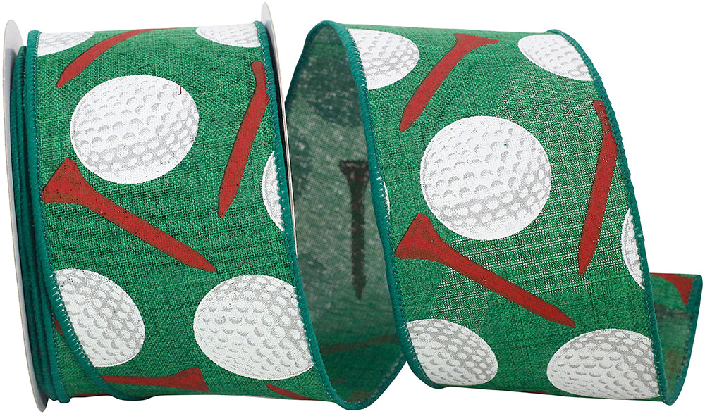 Golf Balls & Tees Wired Edge-Rd/Green-2.5"X10YDS