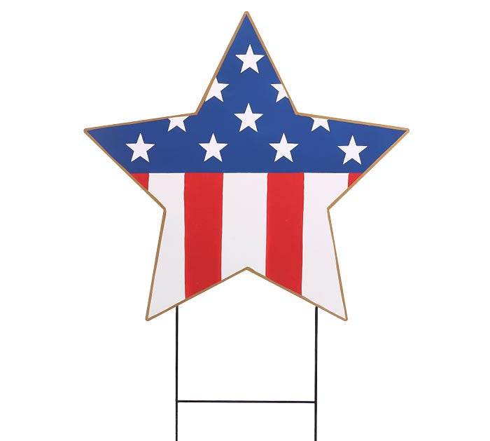 Patriotic Star Yard Stake