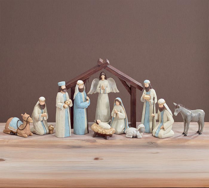 Large Humble Hope Blue Nativity