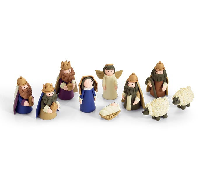 Clay Dough Nativity Set of 10