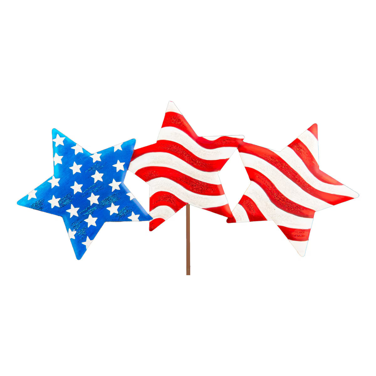 3 Stars & Stripes Garden Stake
