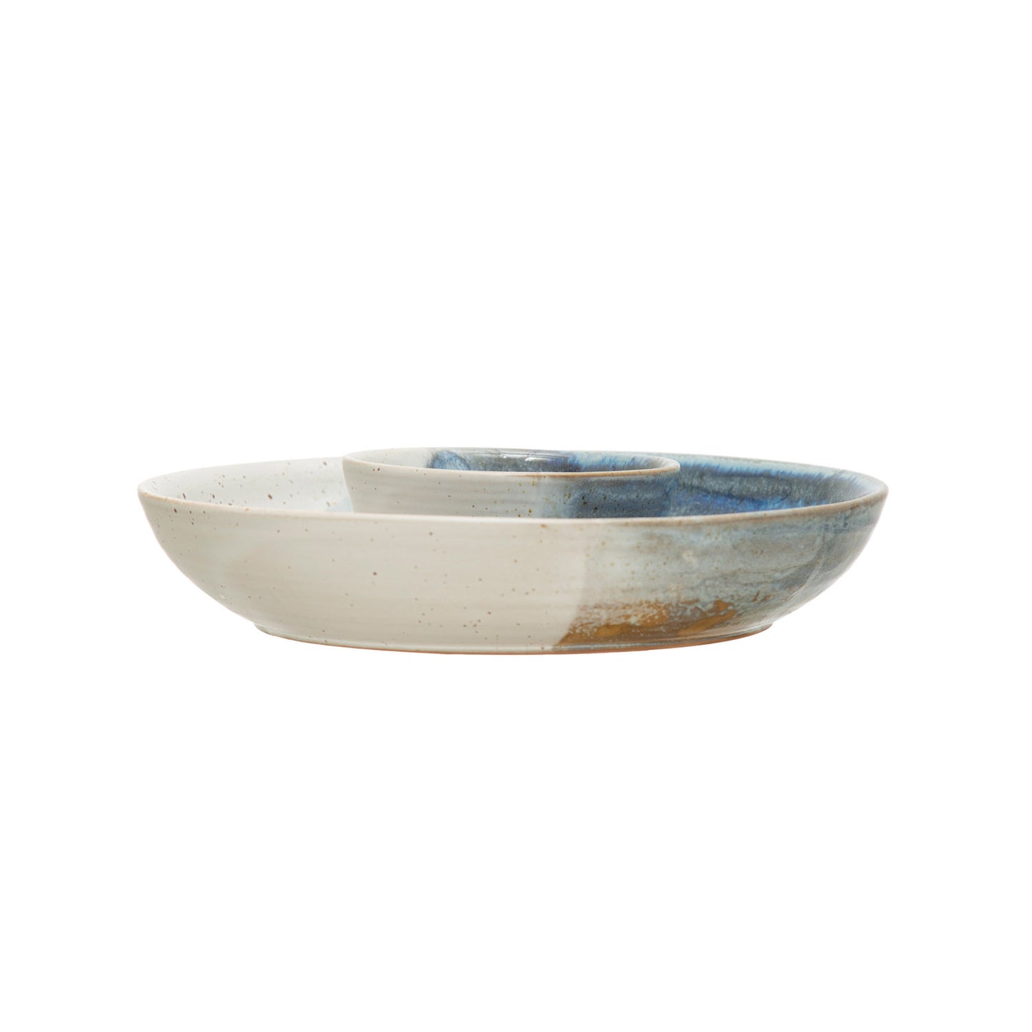 Hand-Painted Stoneware Chip and Dip