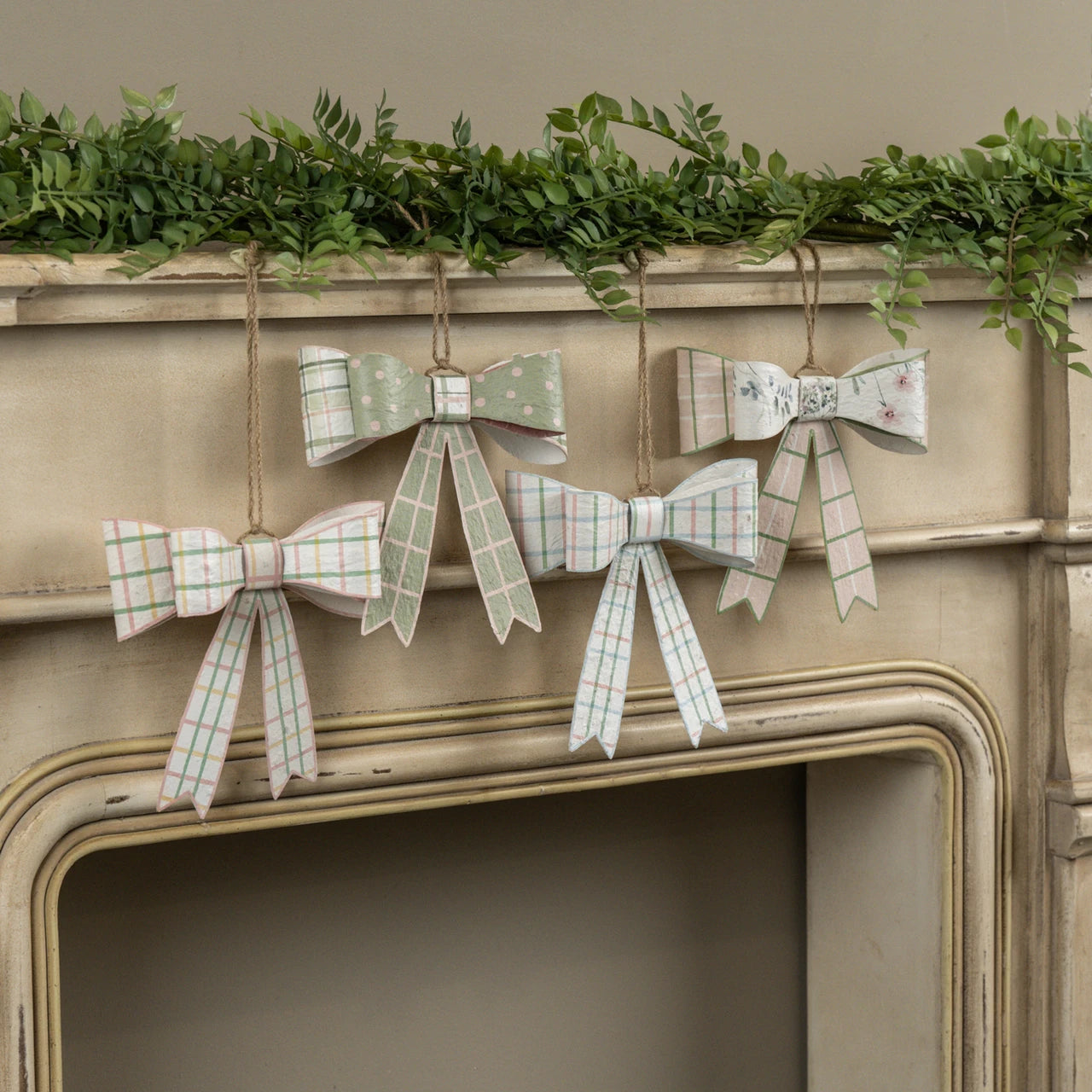 Metal Pastel Plaid Bows