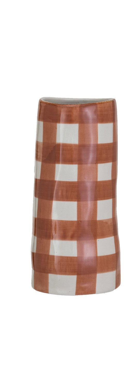 Hand-Painted Stoneware Vases
