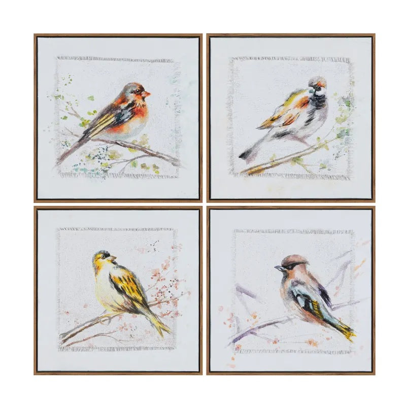 Dupree Set of 4 Framed Bird Prints