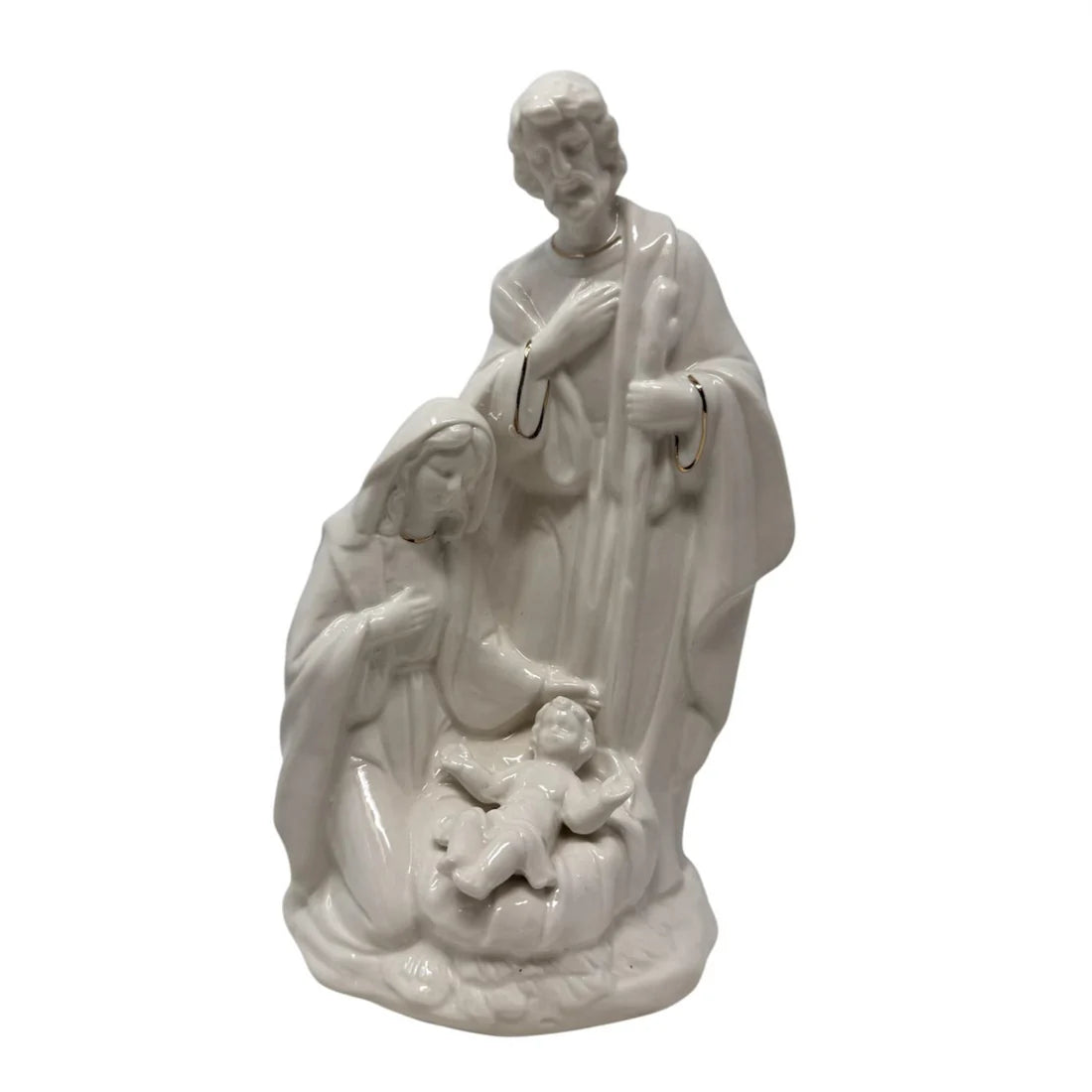 Ceramic Nativity Holy Family Tabletop 8"