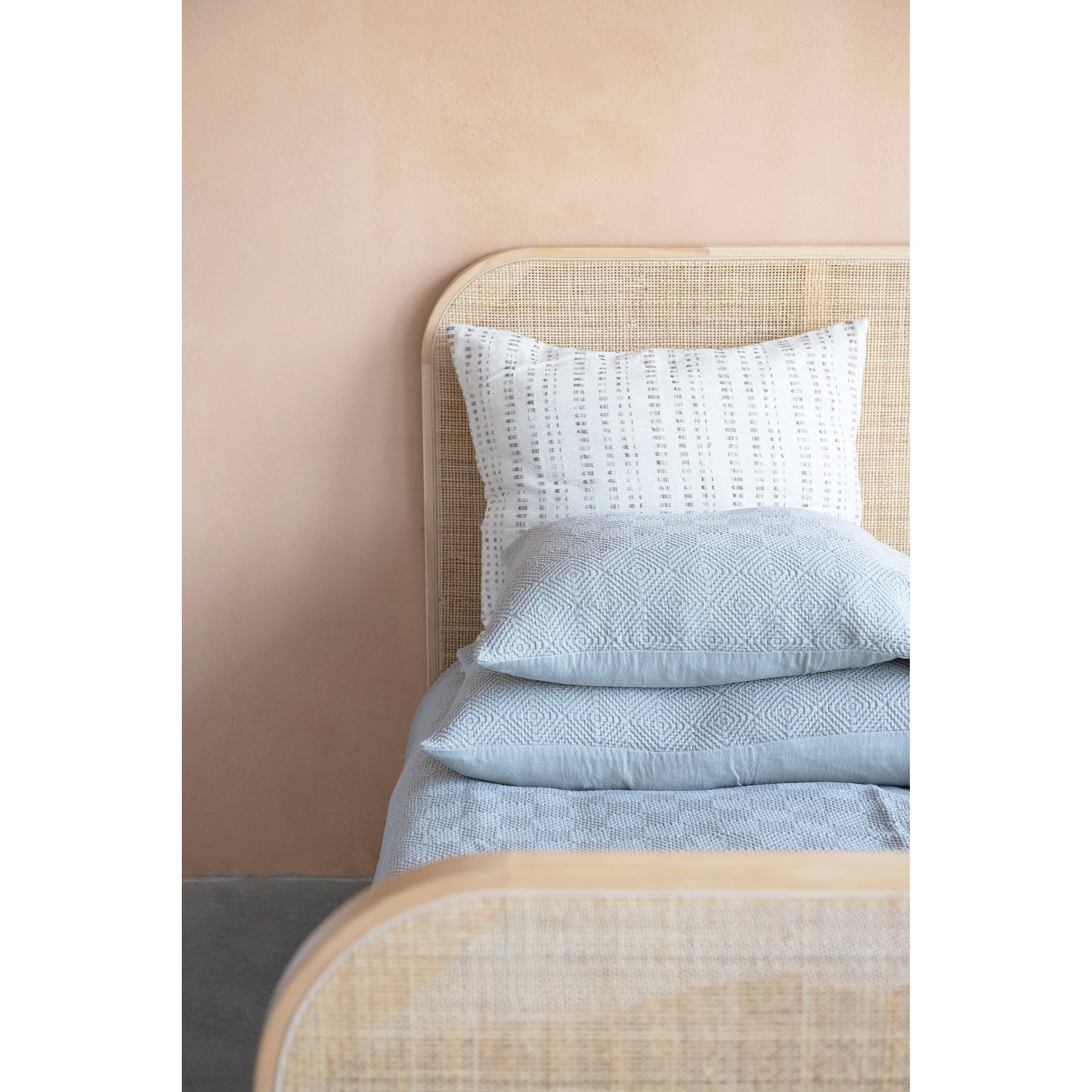 Woven Cotton Jacquard Bed Cover with 2 Standard Shams
