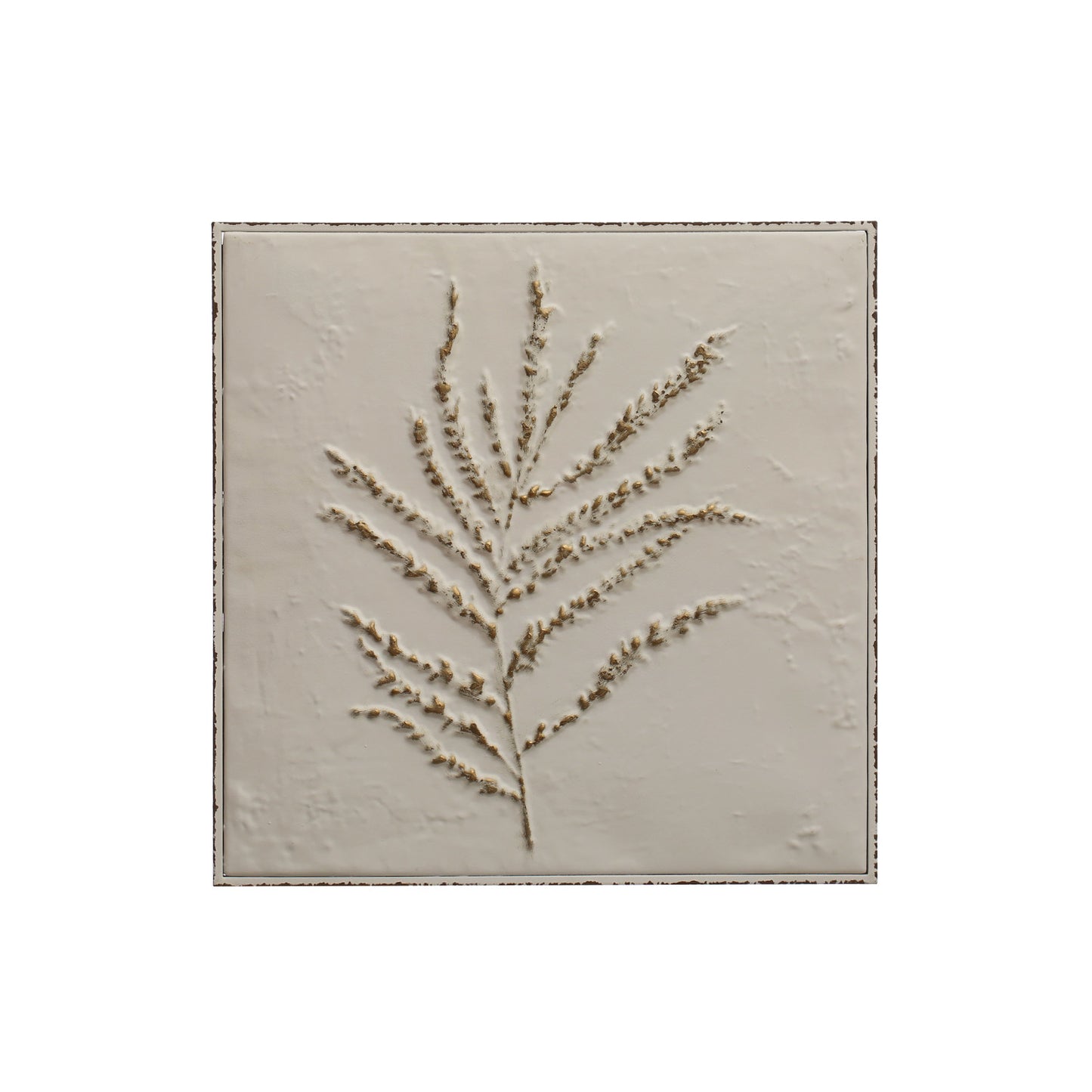 Embossed Metal Wall Décor with Botanical