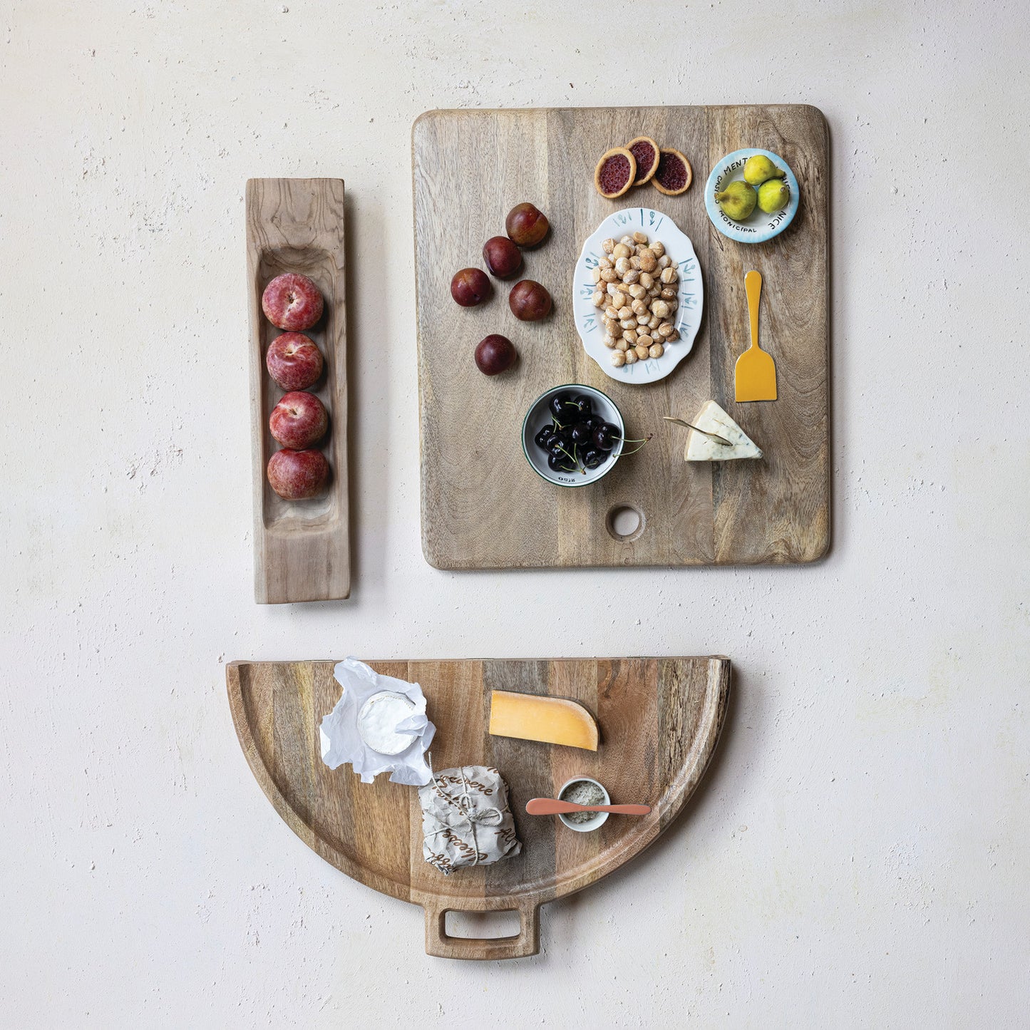 Wood Cheese or Cutting Board with Handle