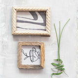 Hand-Carved Wood Photo Frame