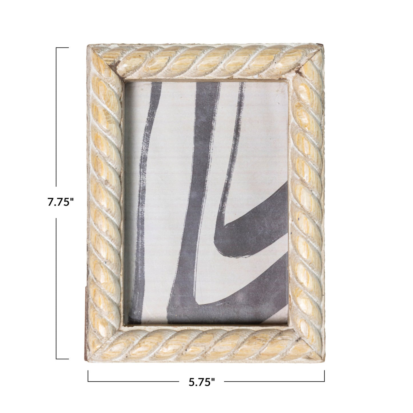 Hand-Carved Mango Wood Photo Frame - 4 x 6 Photo