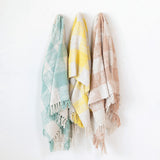 Hand-Woven Cotton Throw with Fringe