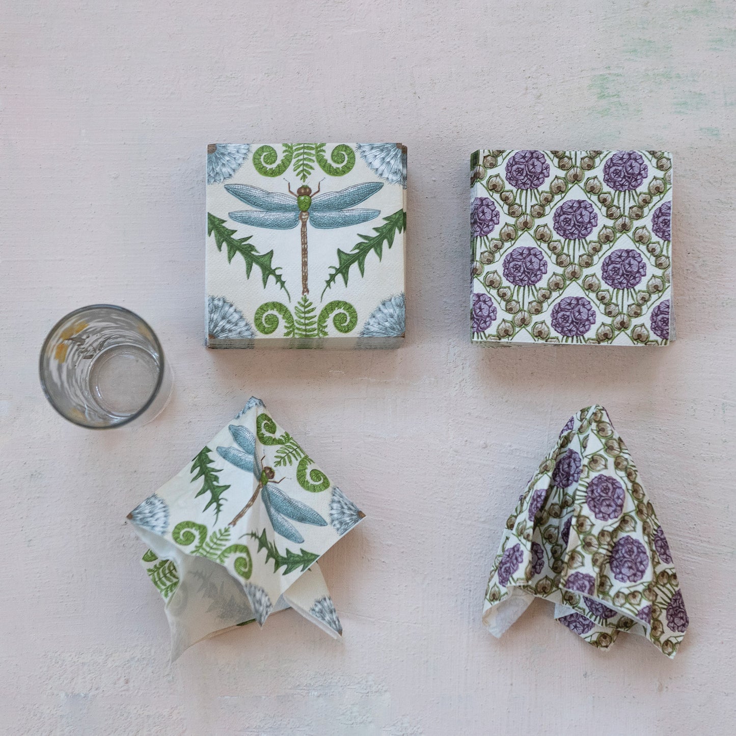 Paper Cocktail Napkins with Animal & Botanicals
