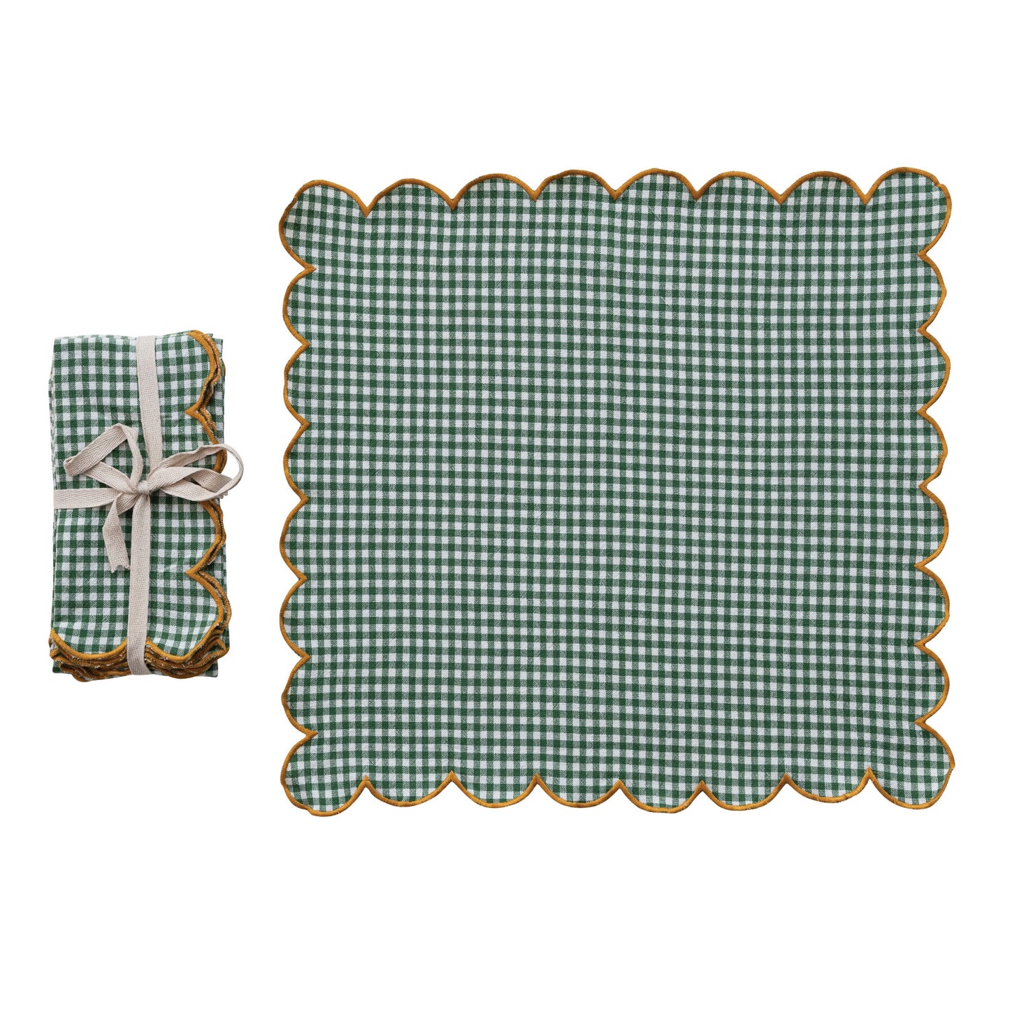 Cotton Scalloped Napkins, Set of 4