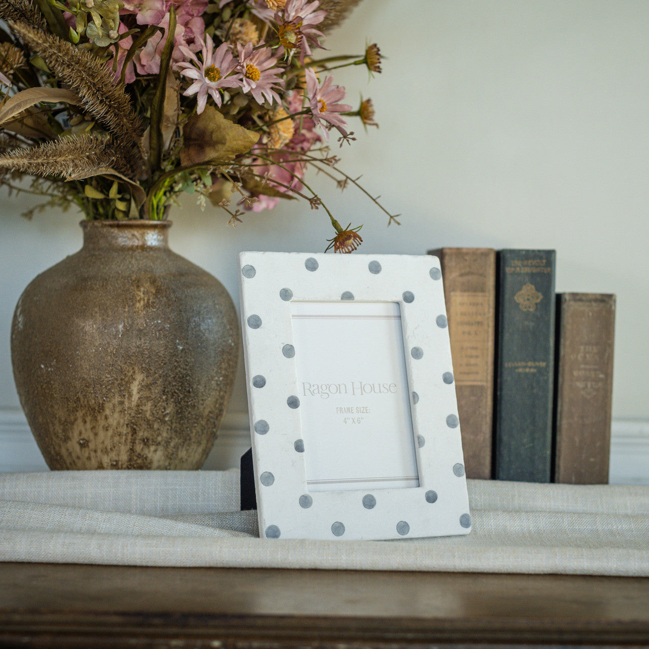 Grey Dot Photo Frame