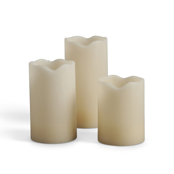 Melted Edge Flameless Pillar Candle