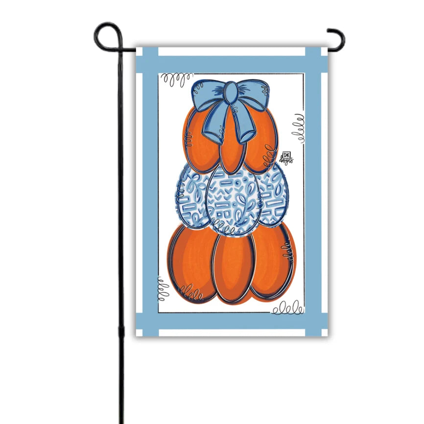 Pumpkin Chinoiserie Stack Garden Flag
