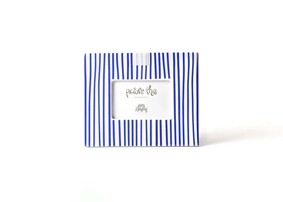 Indigo Skinny Stripe Mini Rectangular Frame
