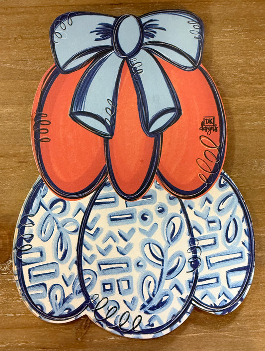 Stacked Chinoiserie Pumpkin Mini