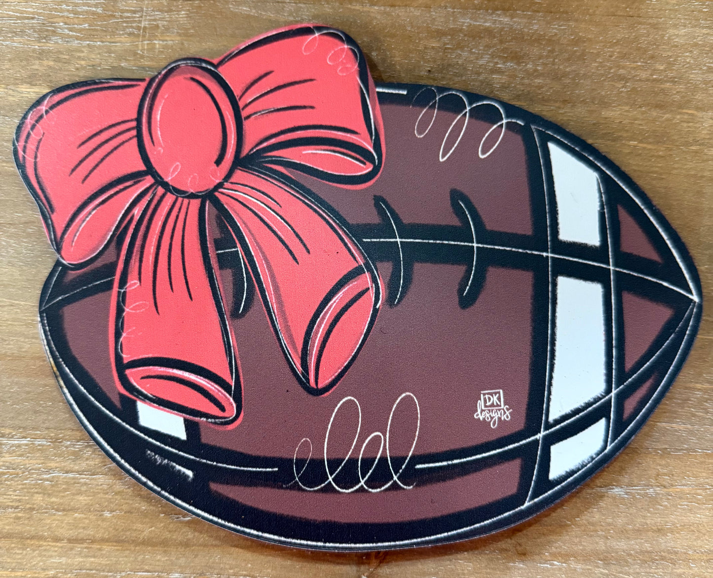 Football with Red Bow Mini