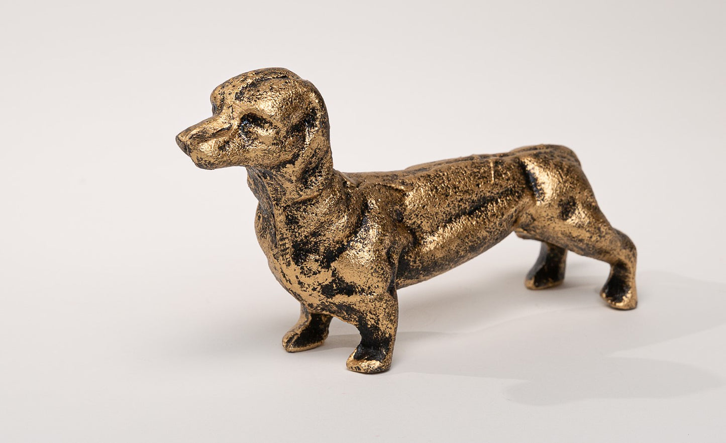 Cast Iron Dachshund Gold
