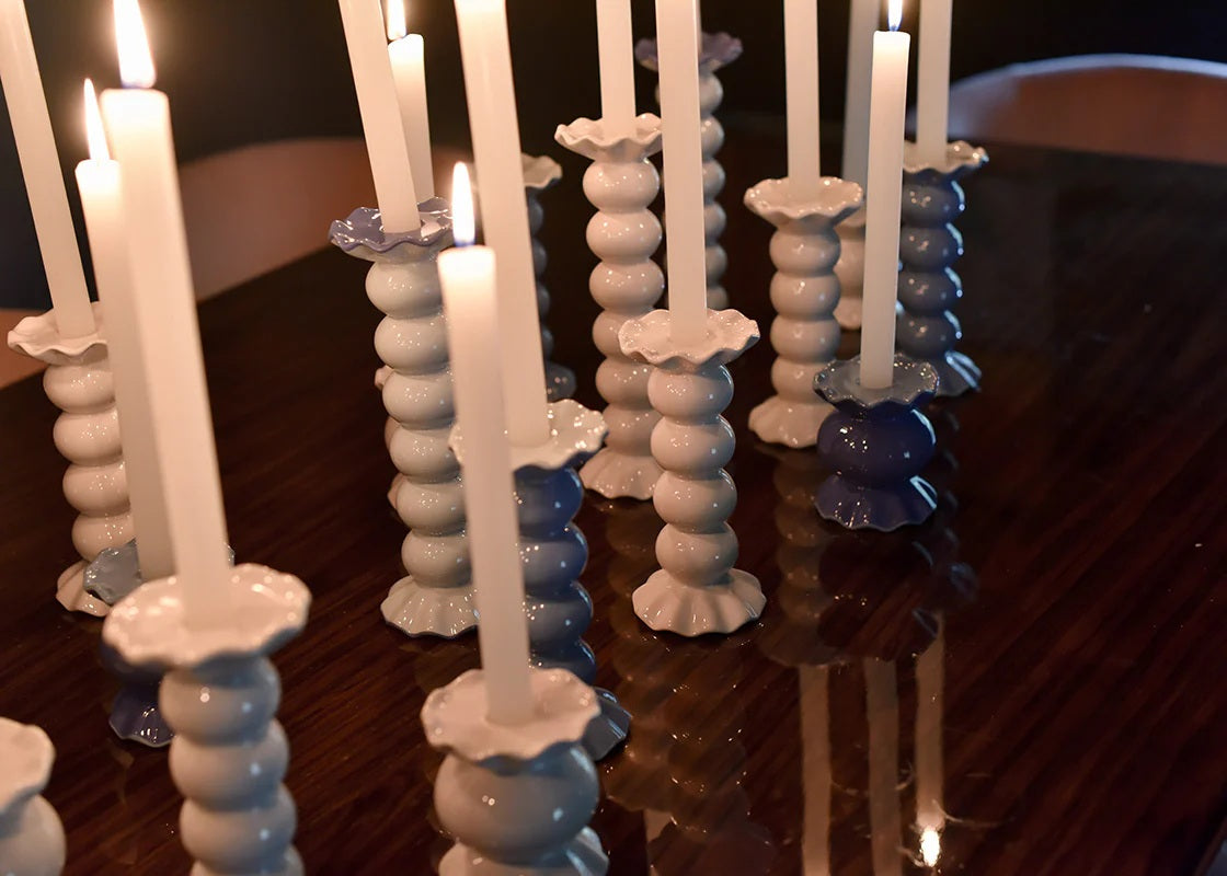 Coton Colors Ruffle Knob Candle Holders