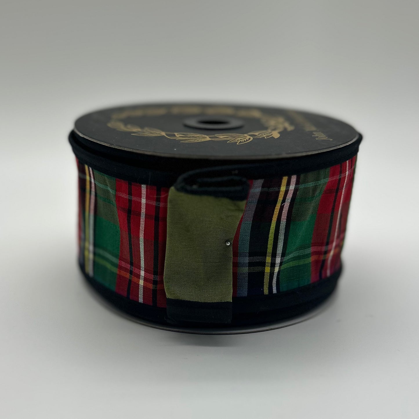Royal Stewart Plaid Fused Dupioni Olive