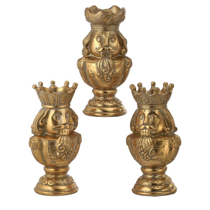 Resin Nutcracker Bust on Pedestal