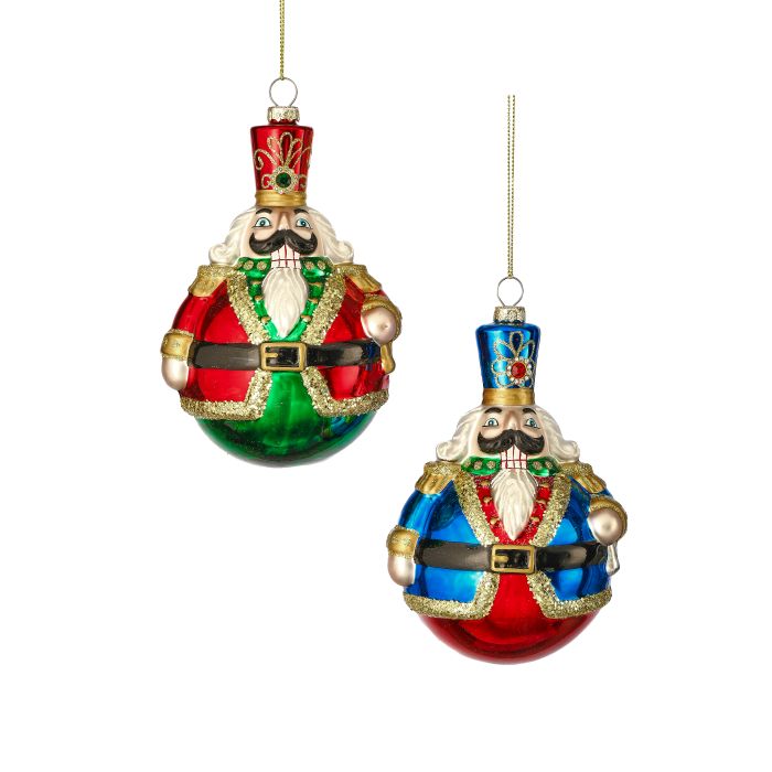 Glass Toy Soldier Ball Ornament