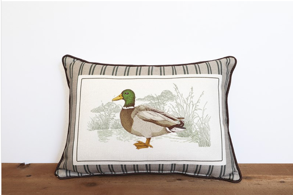 Stripe Mallard Pillow