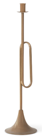 Gold Trumpet Taper Candleholders
