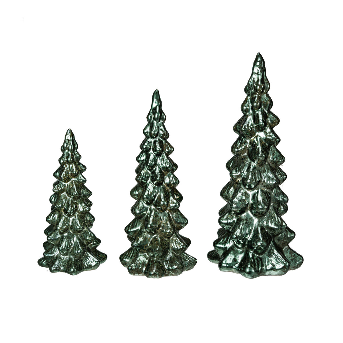 Green Mercury Glass Tree