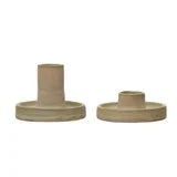 Stoneware Taper Holders, Set of 2