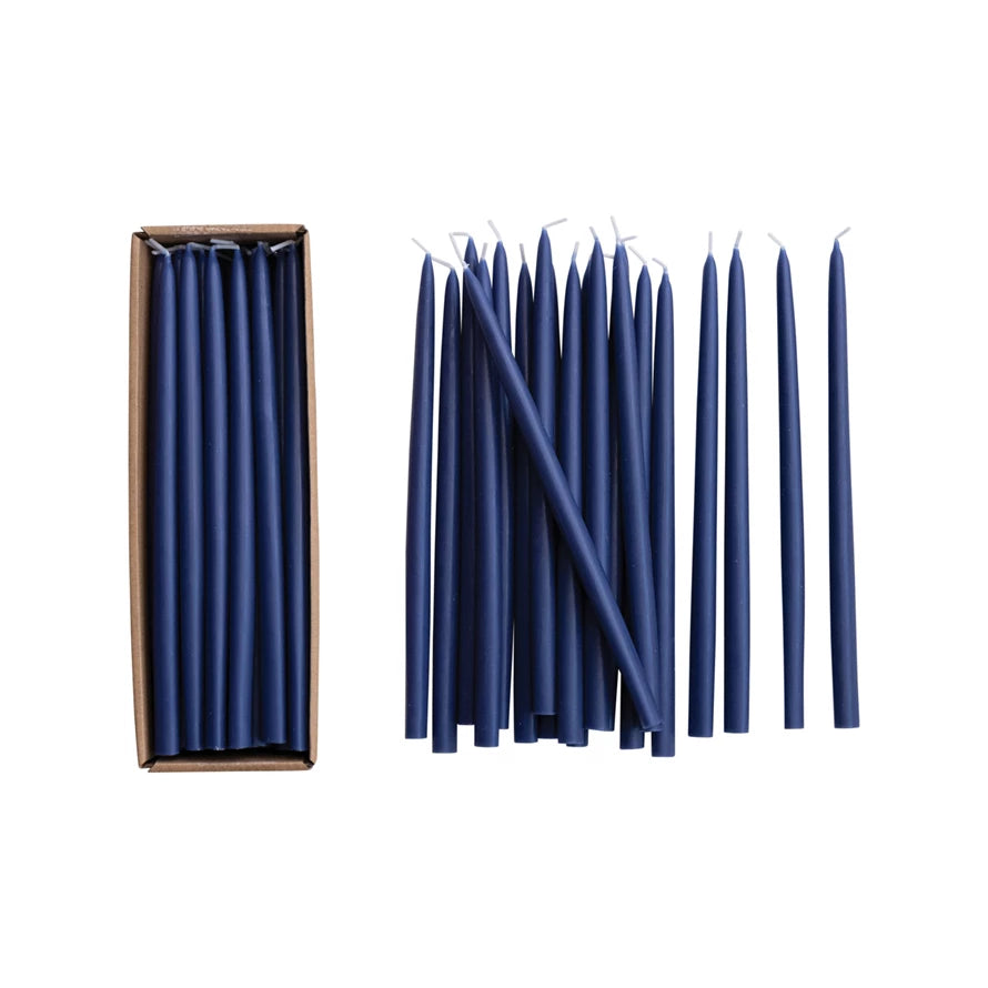 Unscented Thin Taper Candles in Box, Set of 24